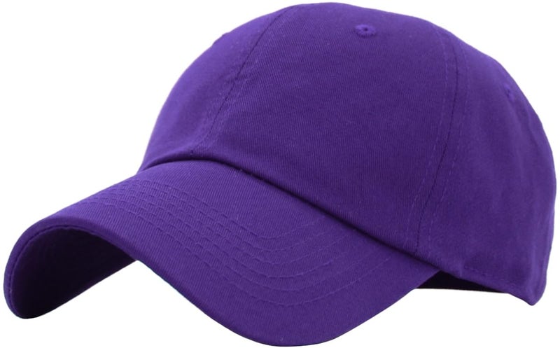 KBETHOS KB-LOW PUR Classic Cotton Dad Hat Adjustable Plain Cap. Polo Style Low Profile (Unstructured) (Classic) Purple Adjustable - Image 1
